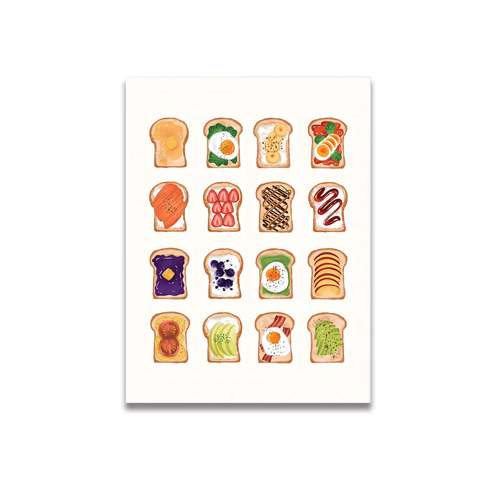 Simplicity Vintage Pink Cartoon Print Canvas Posters Wall Art Poster Home Decor Canvas Print Painting Living Room Bedroom Decor Quick Pick Grocers